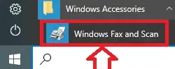 الفاكس والمسح الضوئي لنظام Windows