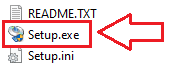 افتح المجلد ثم انقر مرتين على ملف [Setup.exe]
