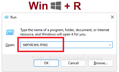 Win+R — services.msc